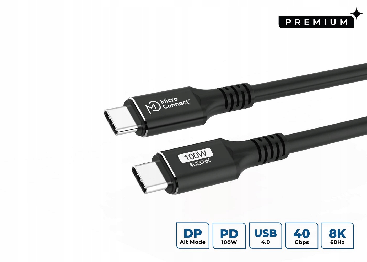 MicroConnect Usb-c to Usb-c kabel 1 m