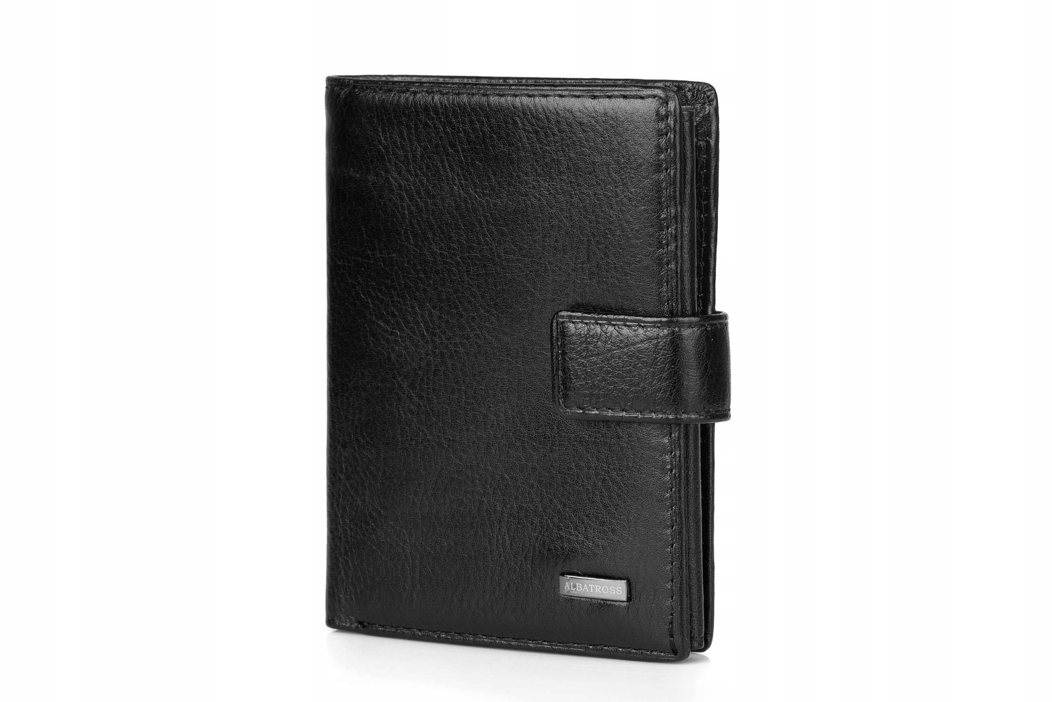 Portfel męski Skórzany Albatross Czarny Orientacja pionowa
