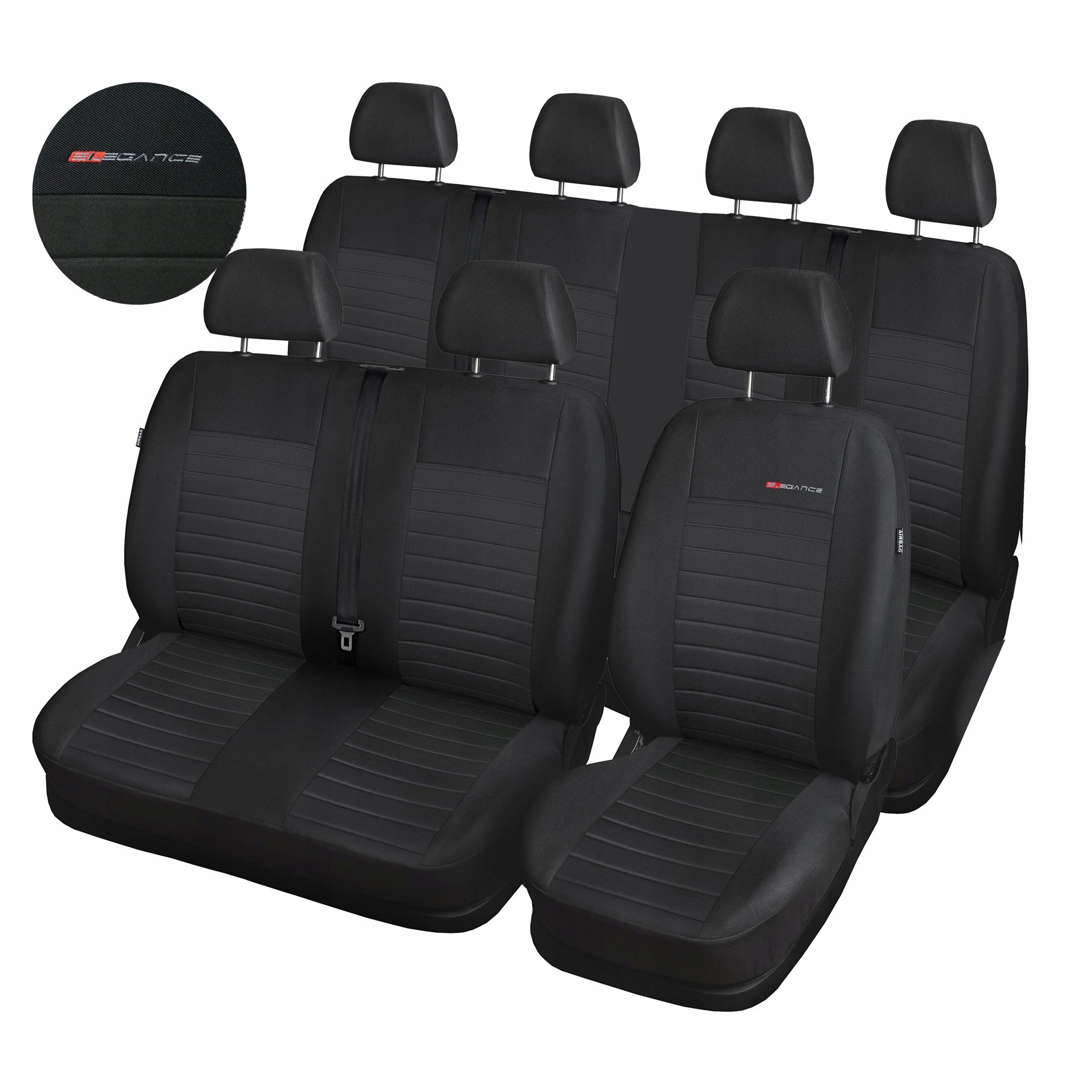 Odnímateľné poťahy pre Fiat Ducato Citroen Jumper Peugeot Boxer 7 osôb od roku 2006