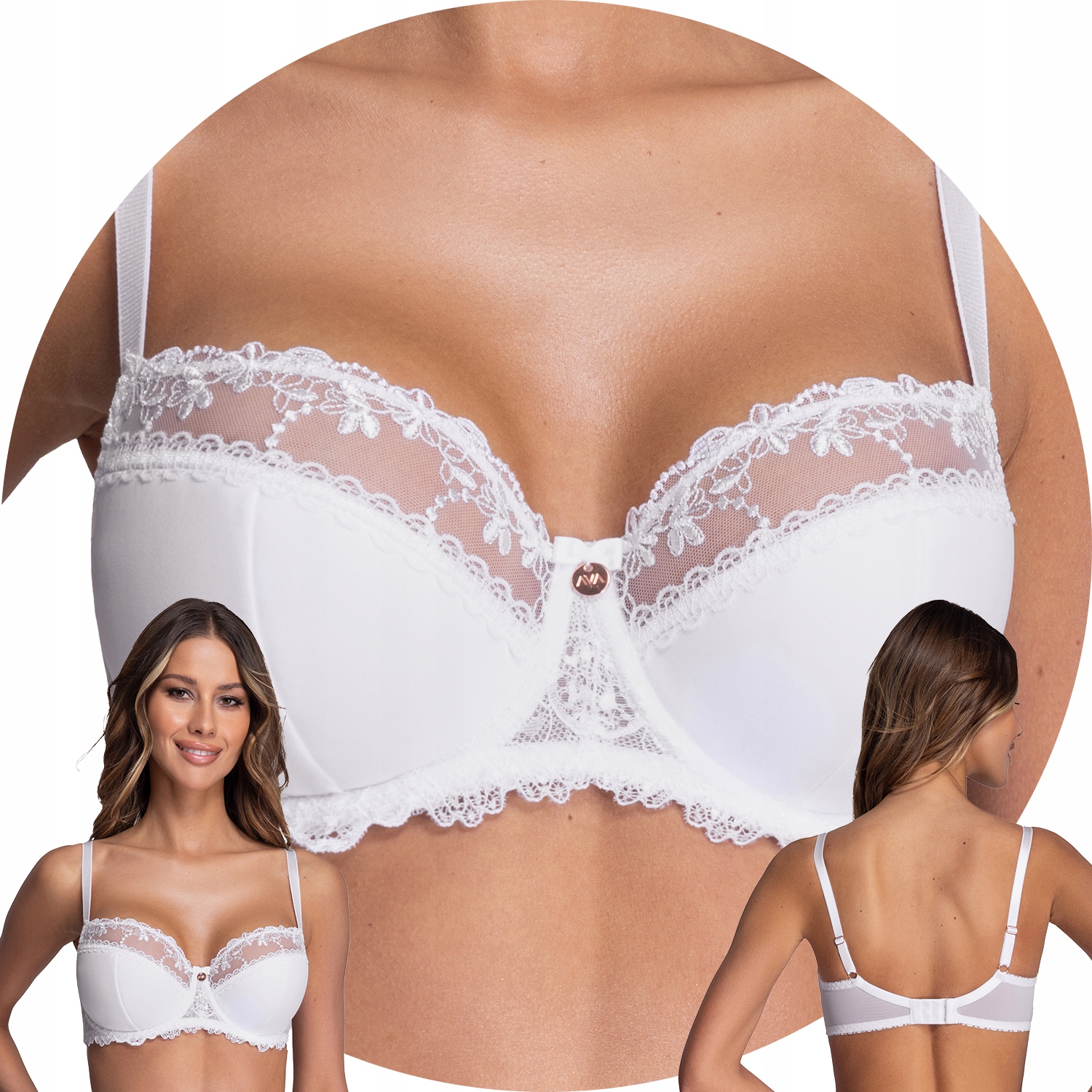 Ava 1030 Novato bílá 80H Polovyztužená podprsenka Semi Soft