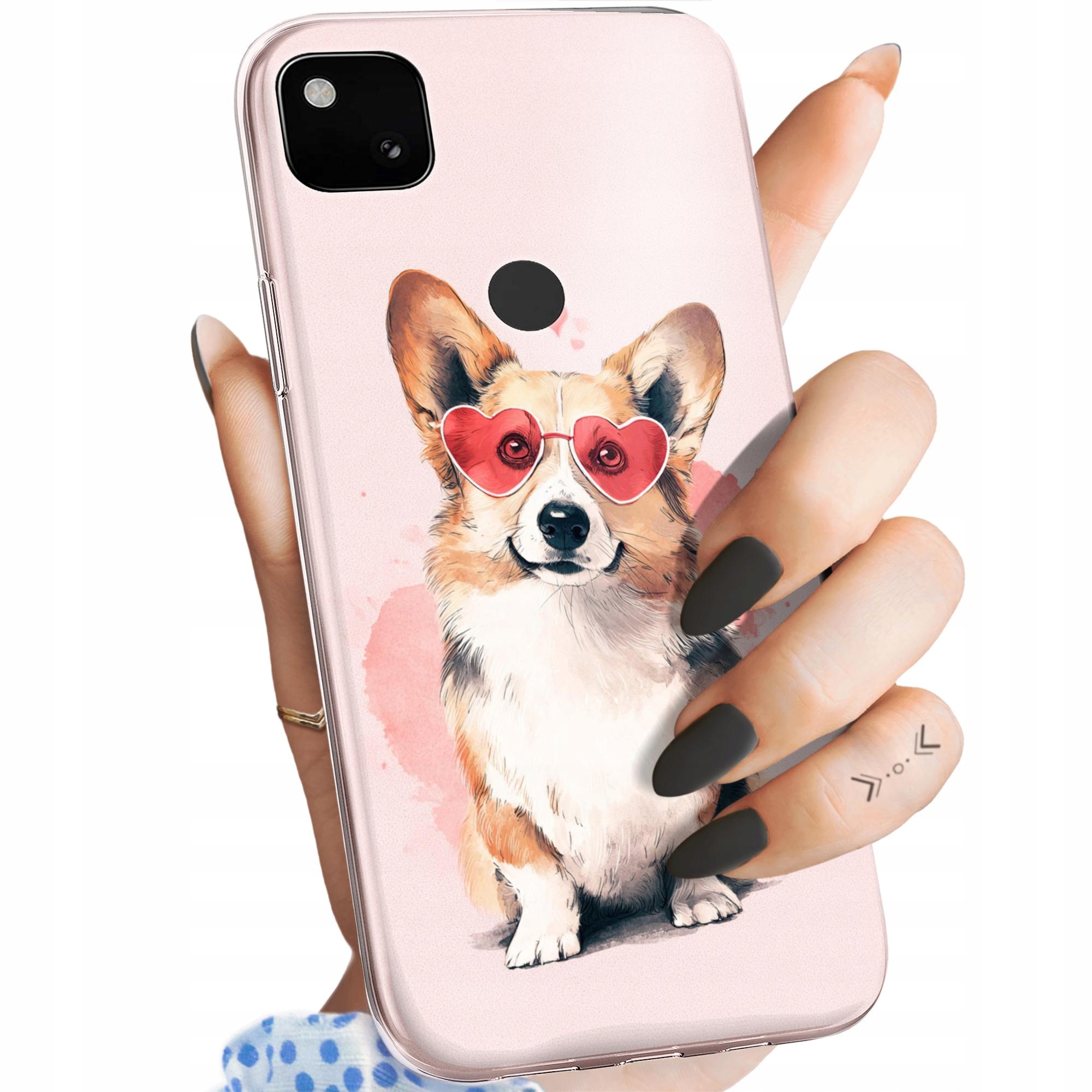 Etui Do Google Pixel 4A Corgi Pieski Piesek Łapa Obudowa Pokrowiec