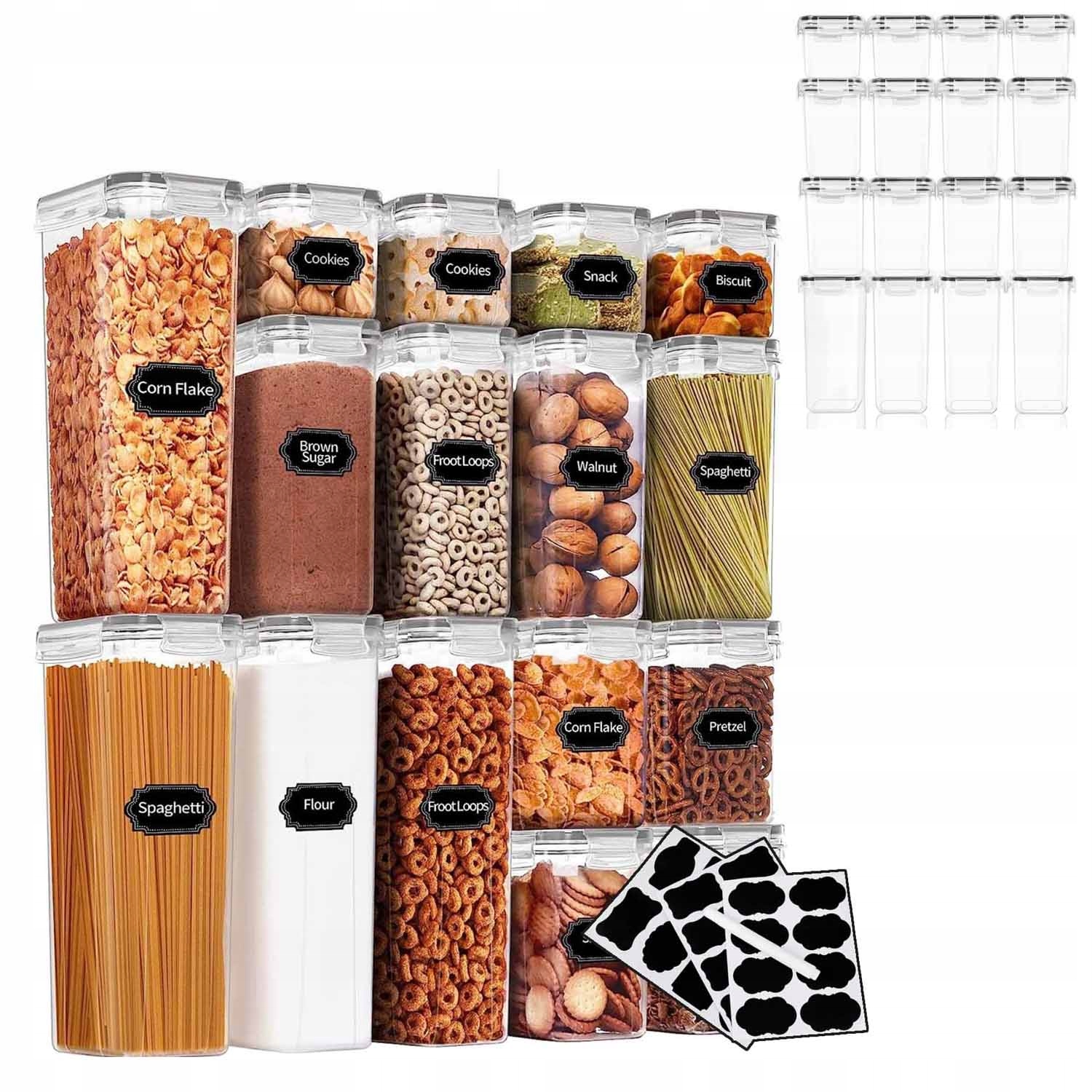 Sklenice Nádoby Do Kuchyně Na Potraviny Koření 16 Kusů Na Džem Zavařeniny