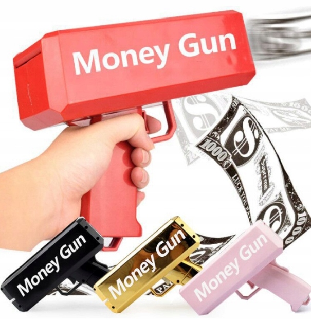 Pistolet na pieniądze Money Gun - Kolor czerwony EAN (GTIN) 5903981092123