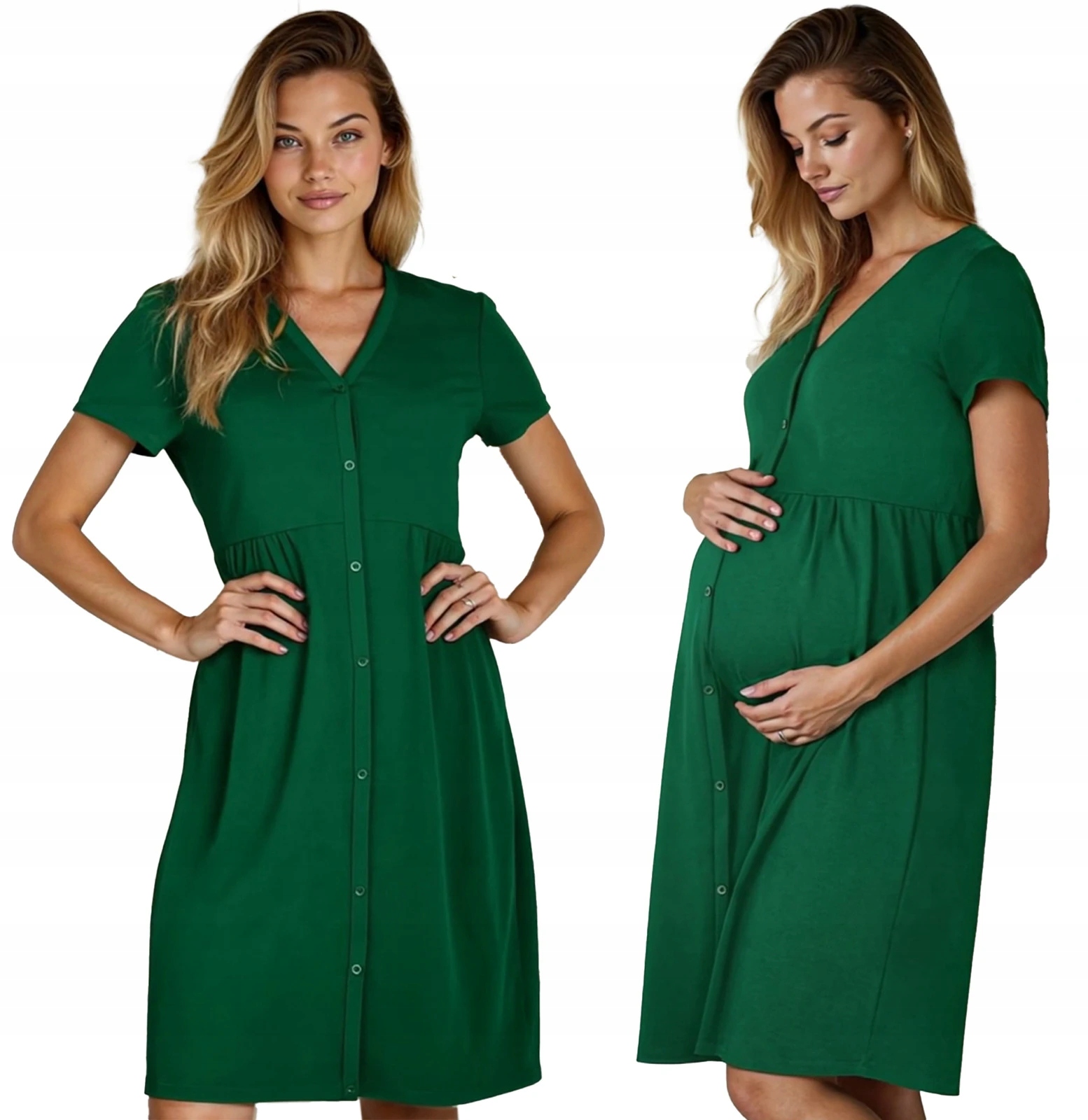 KOSZULA NOCNA CIĄŻOWA DO KARMIENIA ROZPINANA PO CAŁOŚCI MILI