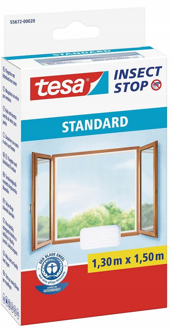 

Moskitiera na okno tesa Standard 1,3 x 1,5m biała