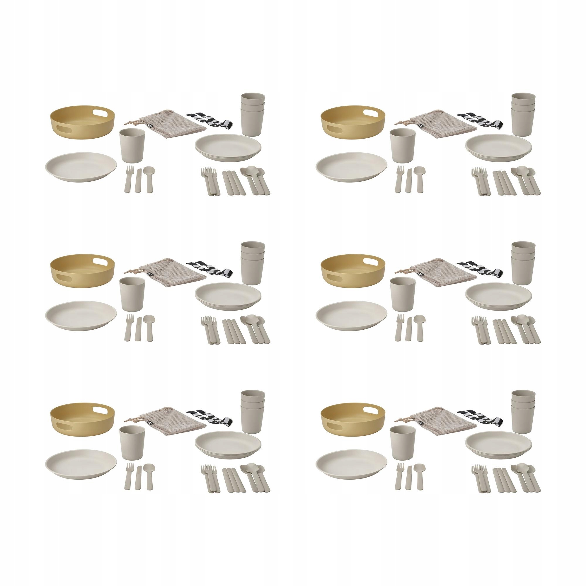 6 ks Marulk 21dílná pikniková sada – různé barvy