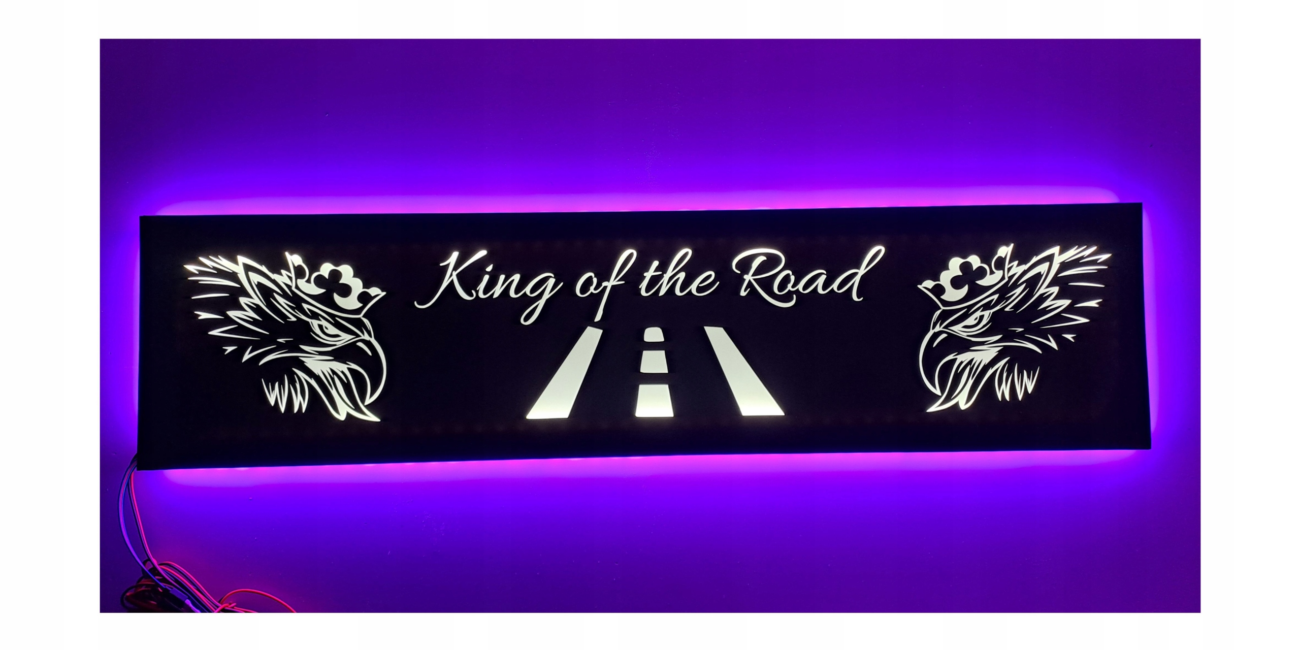 Led tabuľa King of the Road nad posteľ s podsvietením kabíny Rgb Tir Lkw