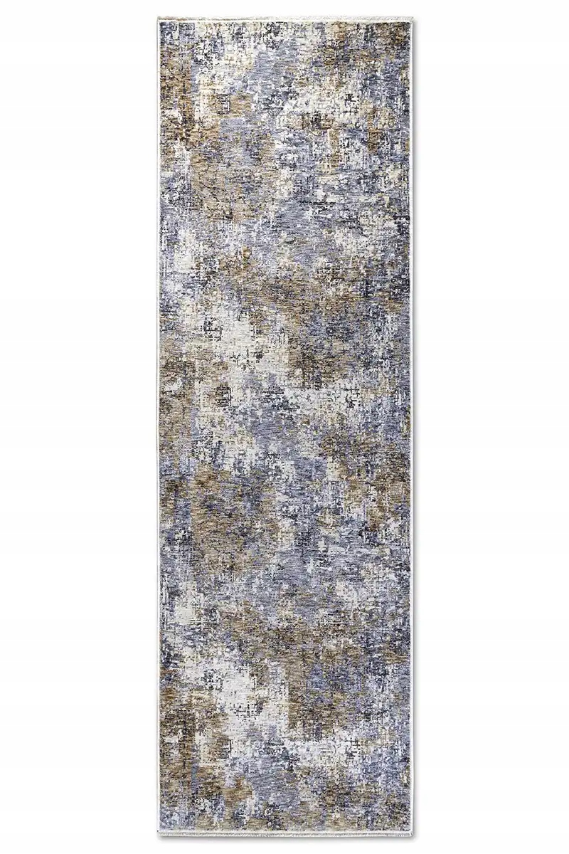 Behúň 80x190 cm na chodbu a predsieň, tradičný, modro-krémový