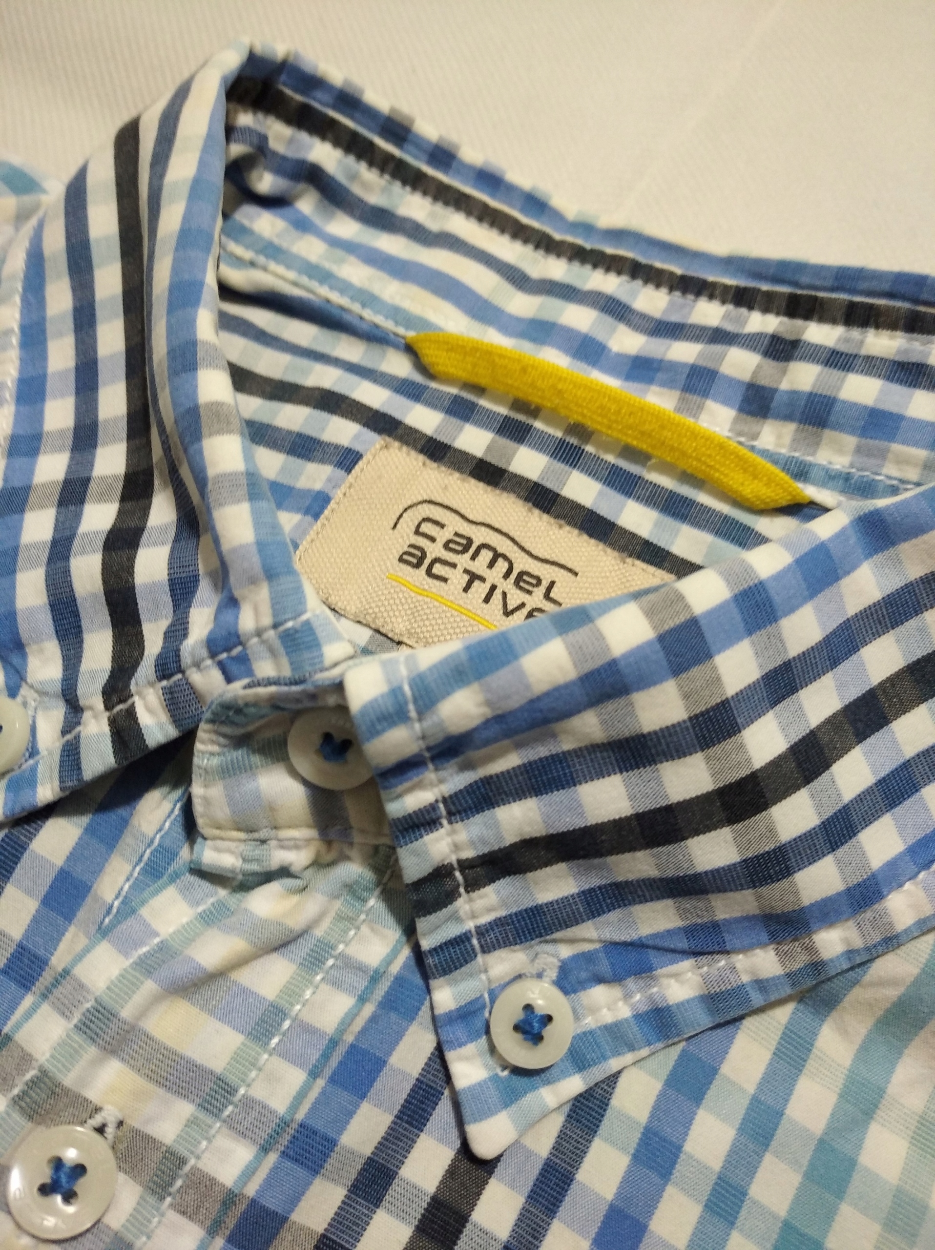 Koszula męska nieb kratka krótki ręk CAMEL ACTIVE Marka Camel Active