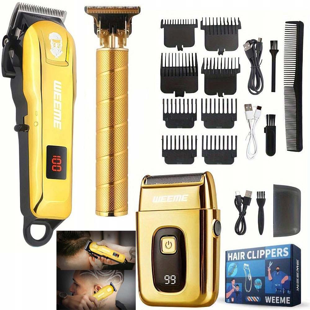 Stříhací Strojek Na Vlasy, Vousů, Těla, Zastřihovač A Holicí Strojek Barber