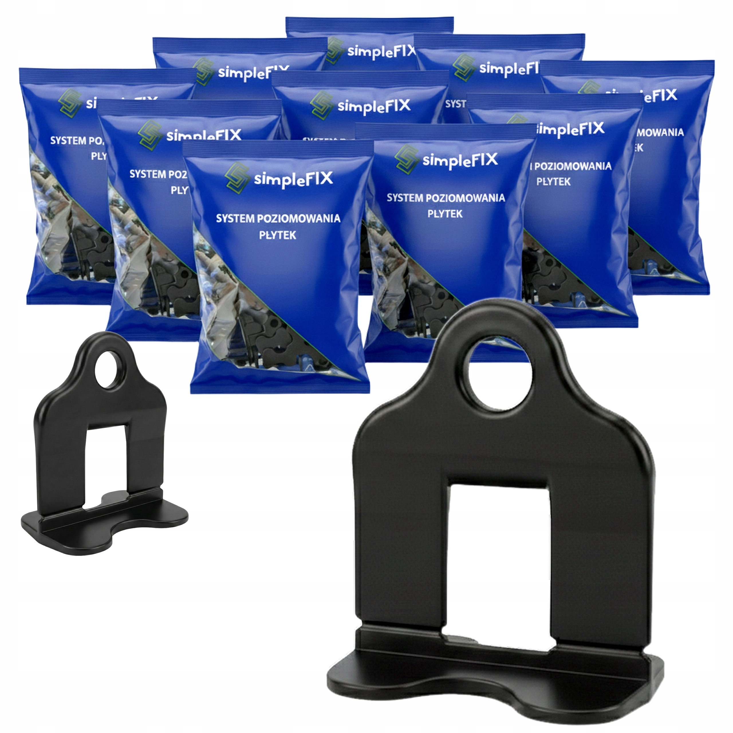 SYSTEM POZIOMOWANIA PŁYTEK SIMPLEFIX 1000 KLIPSÓW 1mm KLIPSY POZIOMUJĄCE