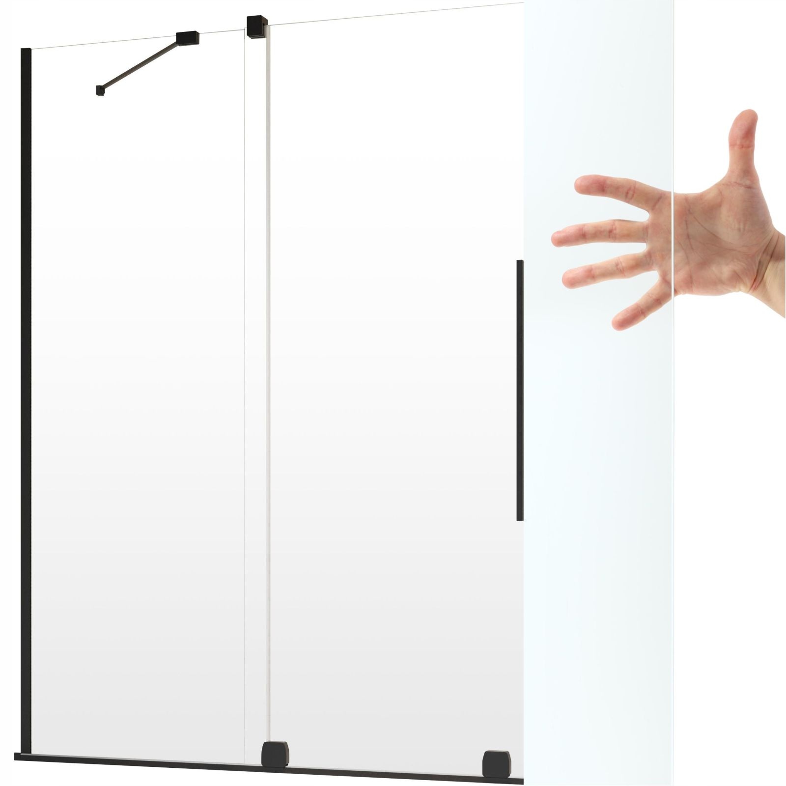 Parawan nawannowy Furo Black Pnd II 120 L czyste