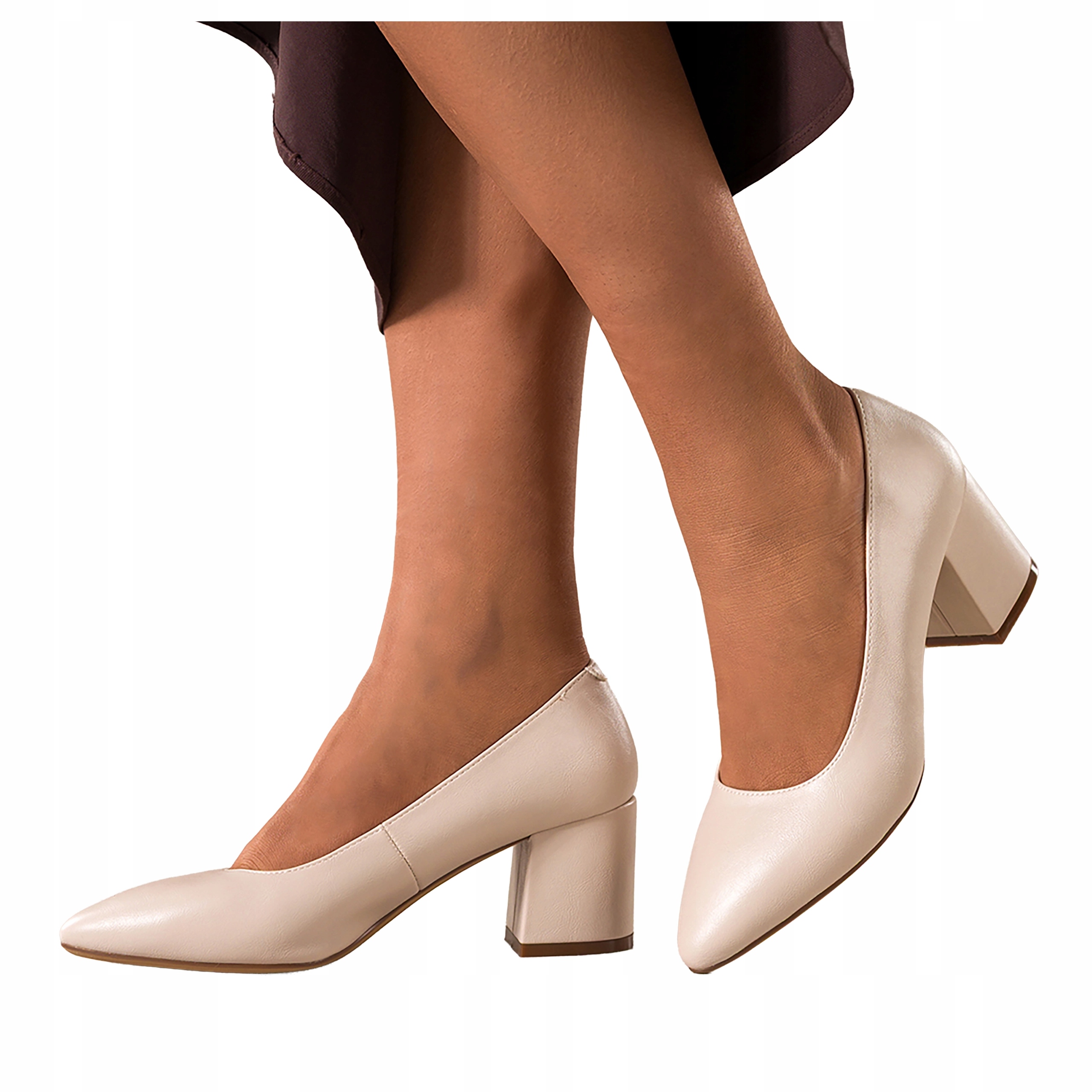 Čelovka Tělové Dámská Nízký Podpatek Kožená Vložka Klasická Módní vel. 39