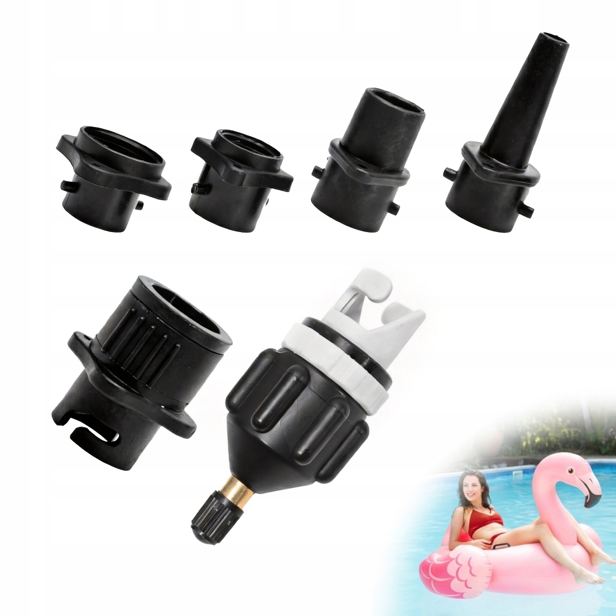 Adapter Końcówka Pompki Do Pompowania Pontonu Na Zawór