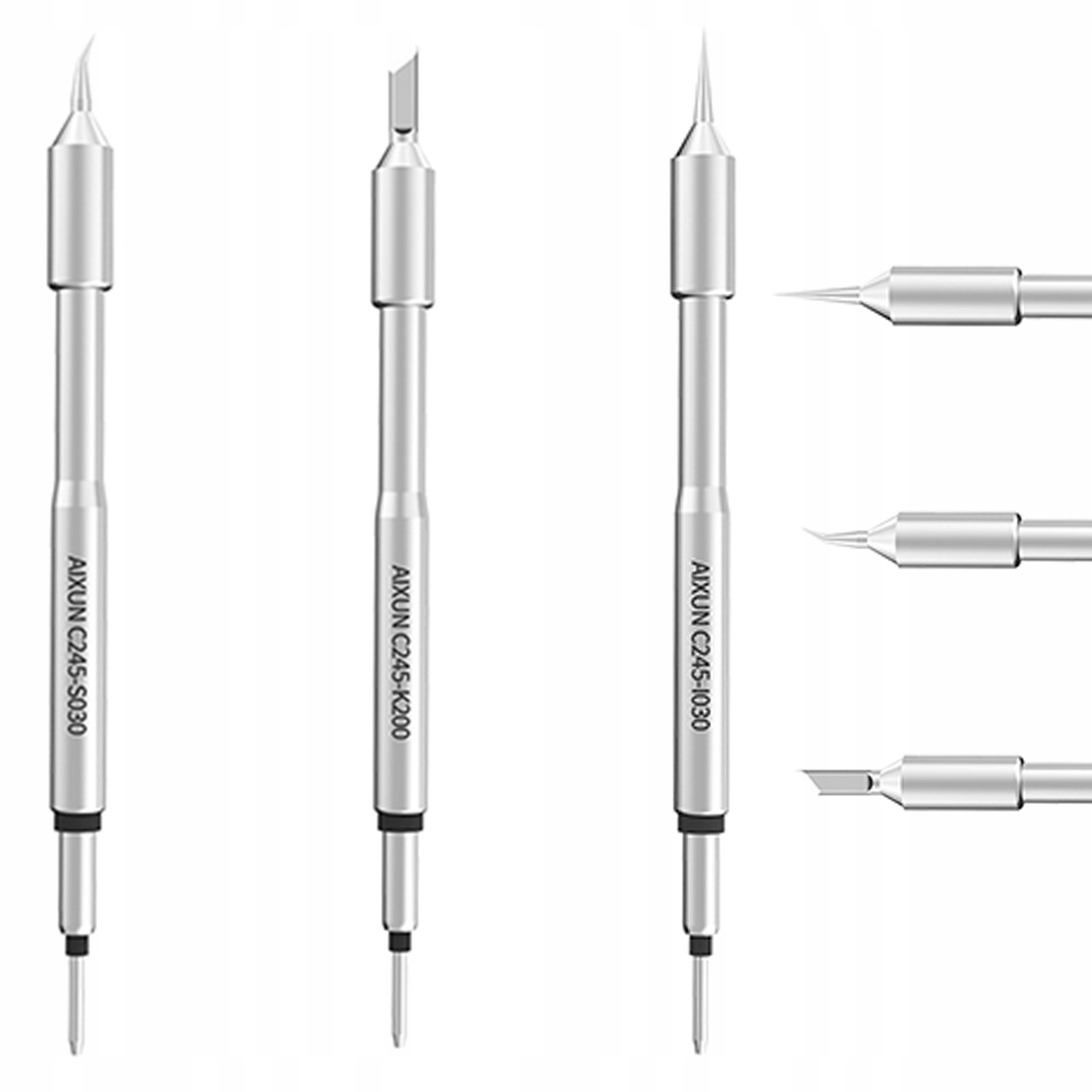 Sada 3KS T245 Hrotů S Ohřívačem Pro Páječku Oss Team Yihua Sugon Jbc