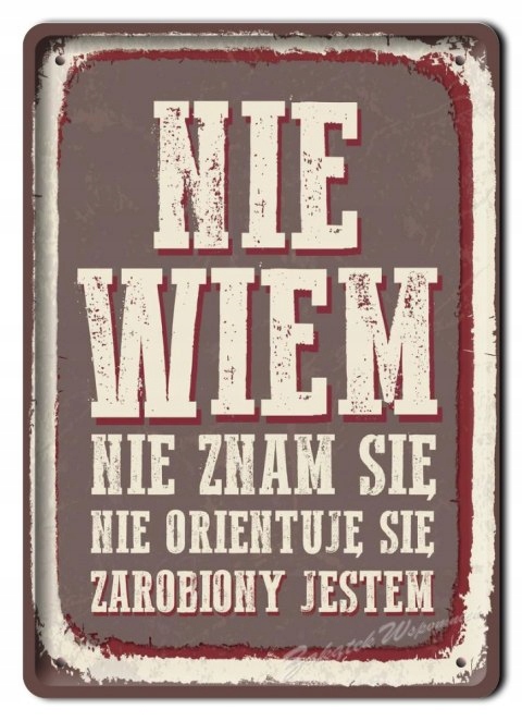 

Prl Metalowy Szyld Plakat Vintage Retro #05868