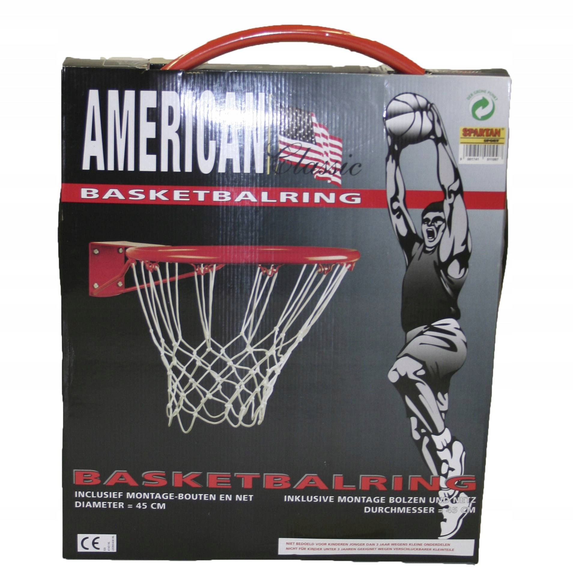 basketbalová obruč Výklopná pružina a síťka Spartan 45 cm
