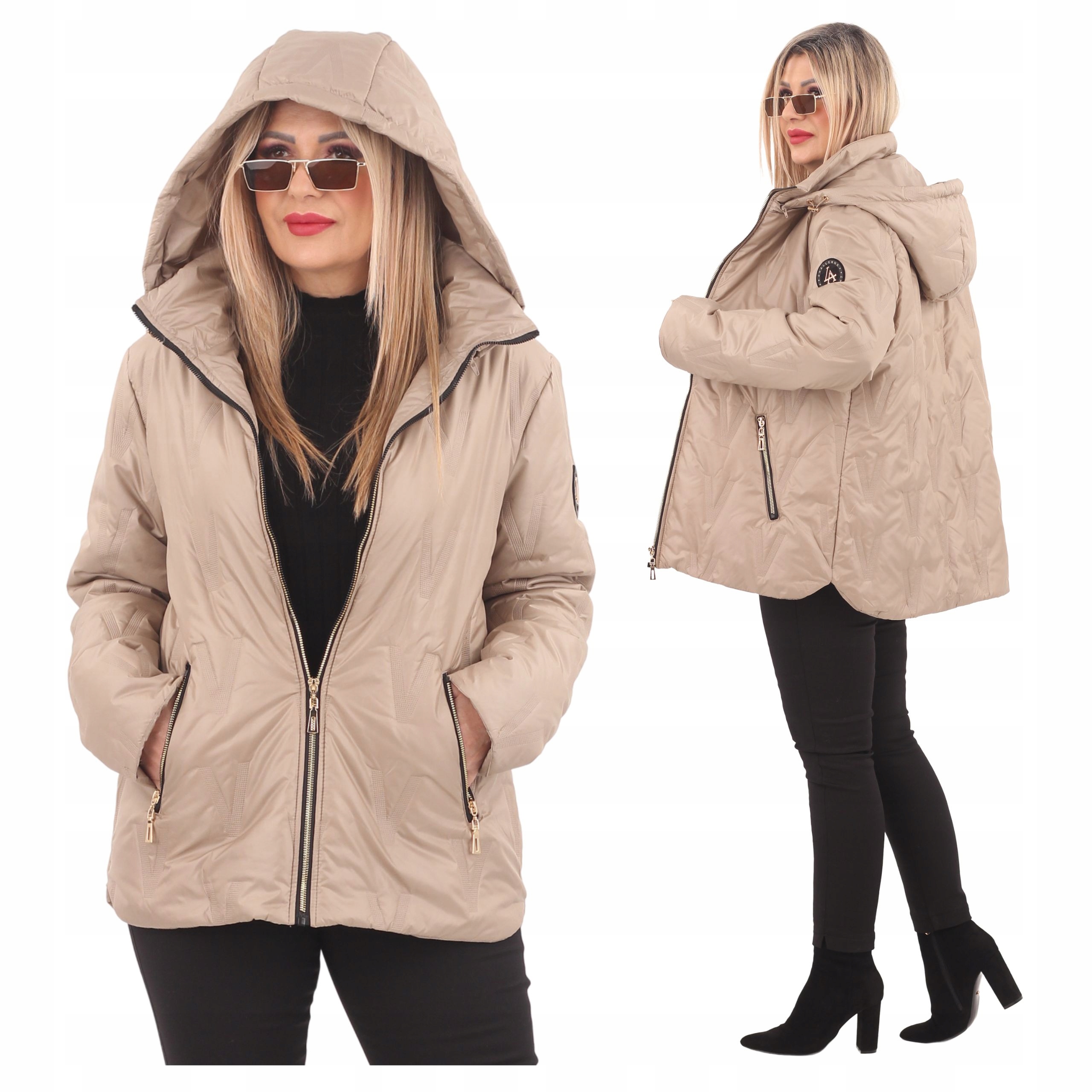 Kurtka Przejściowa Damska Pikowana Lekka Duże Rozmiary Oversize