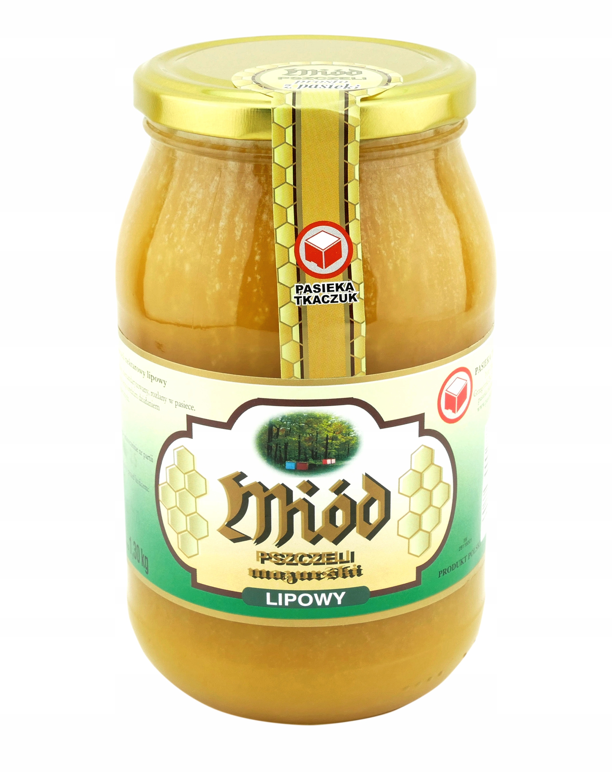 Levně Lipový med Přírodní 1.2 kg Čerstvý 2024 z Mazur Polský
