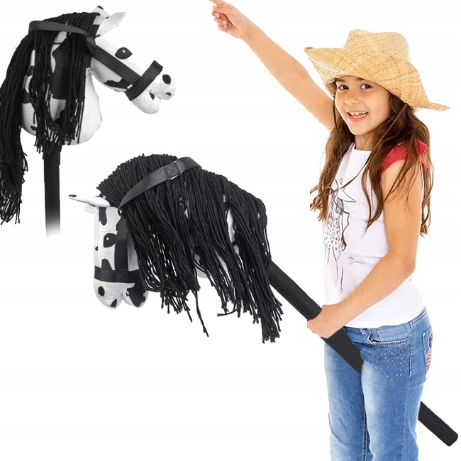 GŁOWA KONIA HOBBY HORSE KOŃ KONIK NA KIJU PLUSZOWY DŹWIĘKI