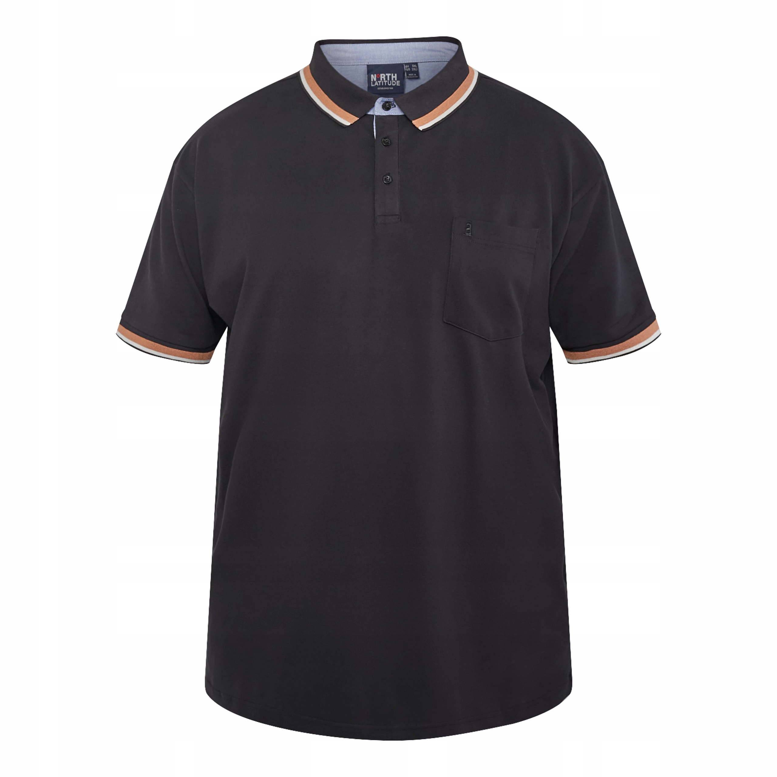 North Latitude Velké Rozměry Polokošile Černé 5XL 150 cm