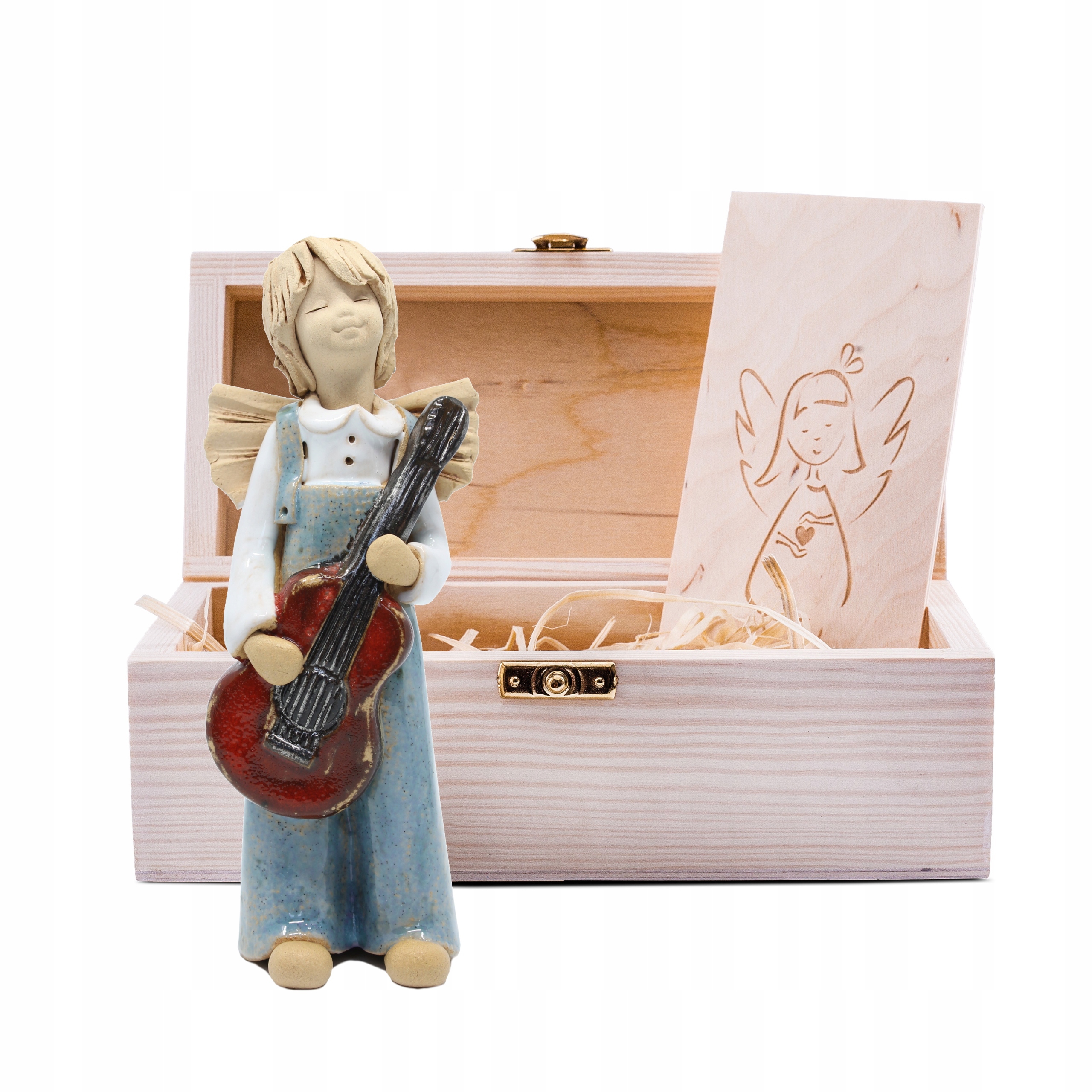 

Na Święta Anioł Aniołek Ceramiczny Gitara