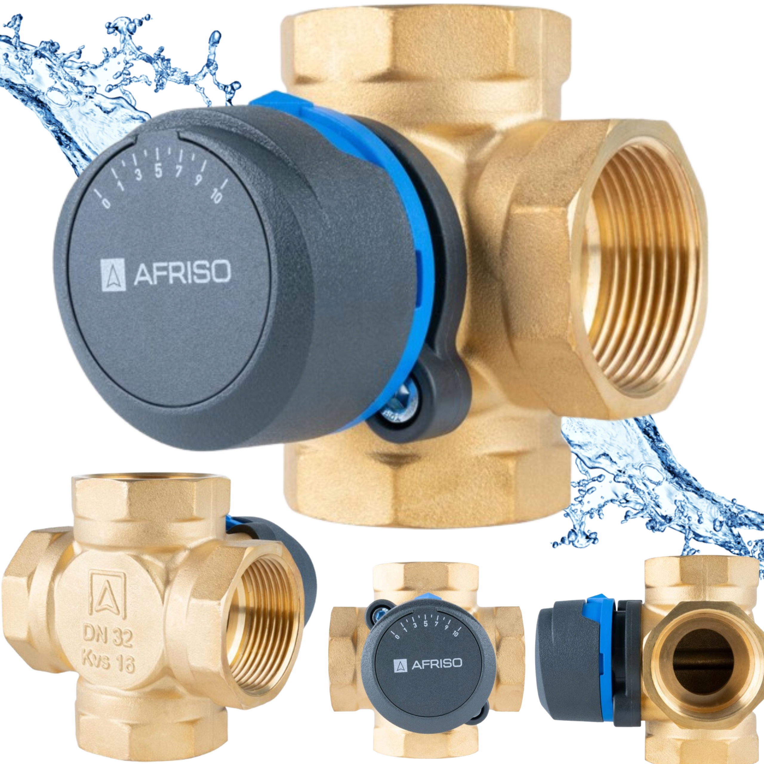 4-CESTNÝ Otočný Zmiešavací Ventil Arv 485 Vario Proclick DN32 5/4" Afriso