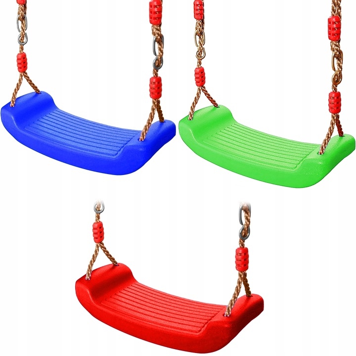 HUŚTAWKA OGRODOWA DOMOWA BEZPIECZNA DLA DZIECI DESKA SIEDZISKO PLASTIKOWA Wiek dziecka 3 lata +