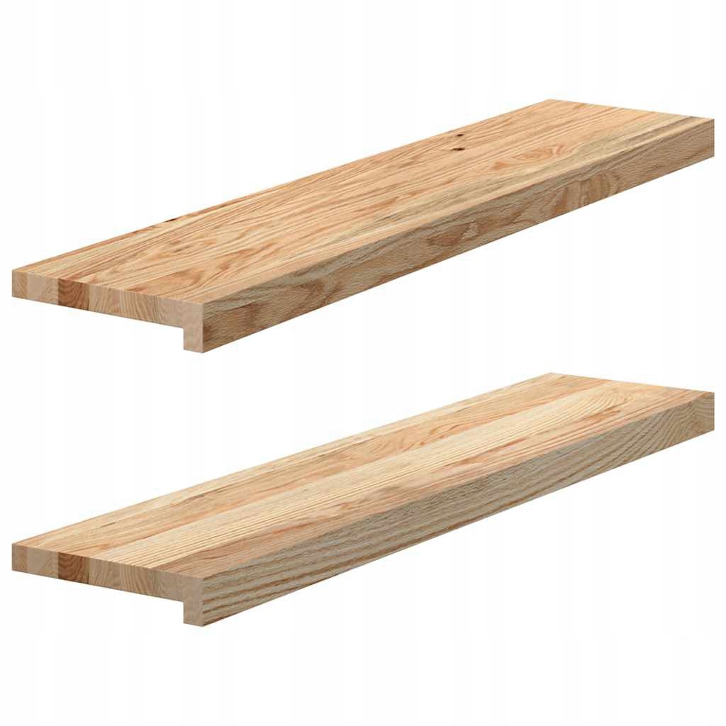 Dubové parapety 2 ks Masívne surové drevo 90x20x2 cm Okienne