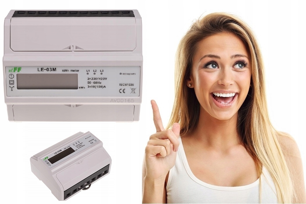 Počítadlo Spotreby Energie LE-03M 3F 100A LCD F&f