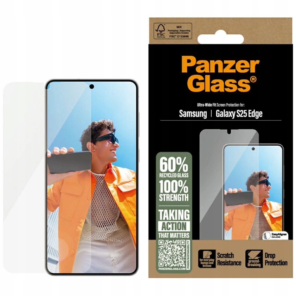Tvrzené sklo PanzerGlass Ultra-Wide Fit pro Samsung Galaxy S25 Edge