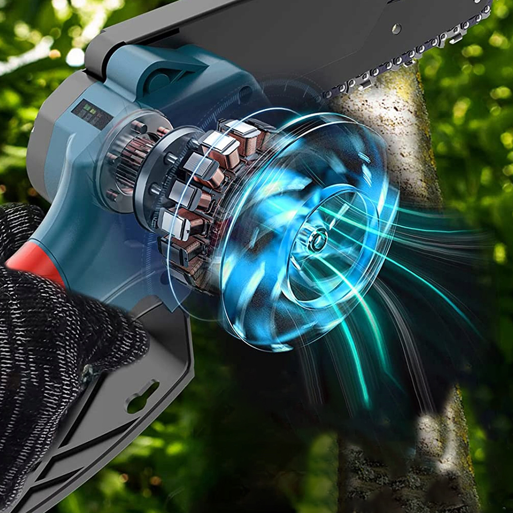 PIŁA ŁAŃCUCHOWA AKUMULATOROWA PIŁA ŁAŃCUCHOWA 6 CALI + BATERIE×2 Maksymalna moc 800 W