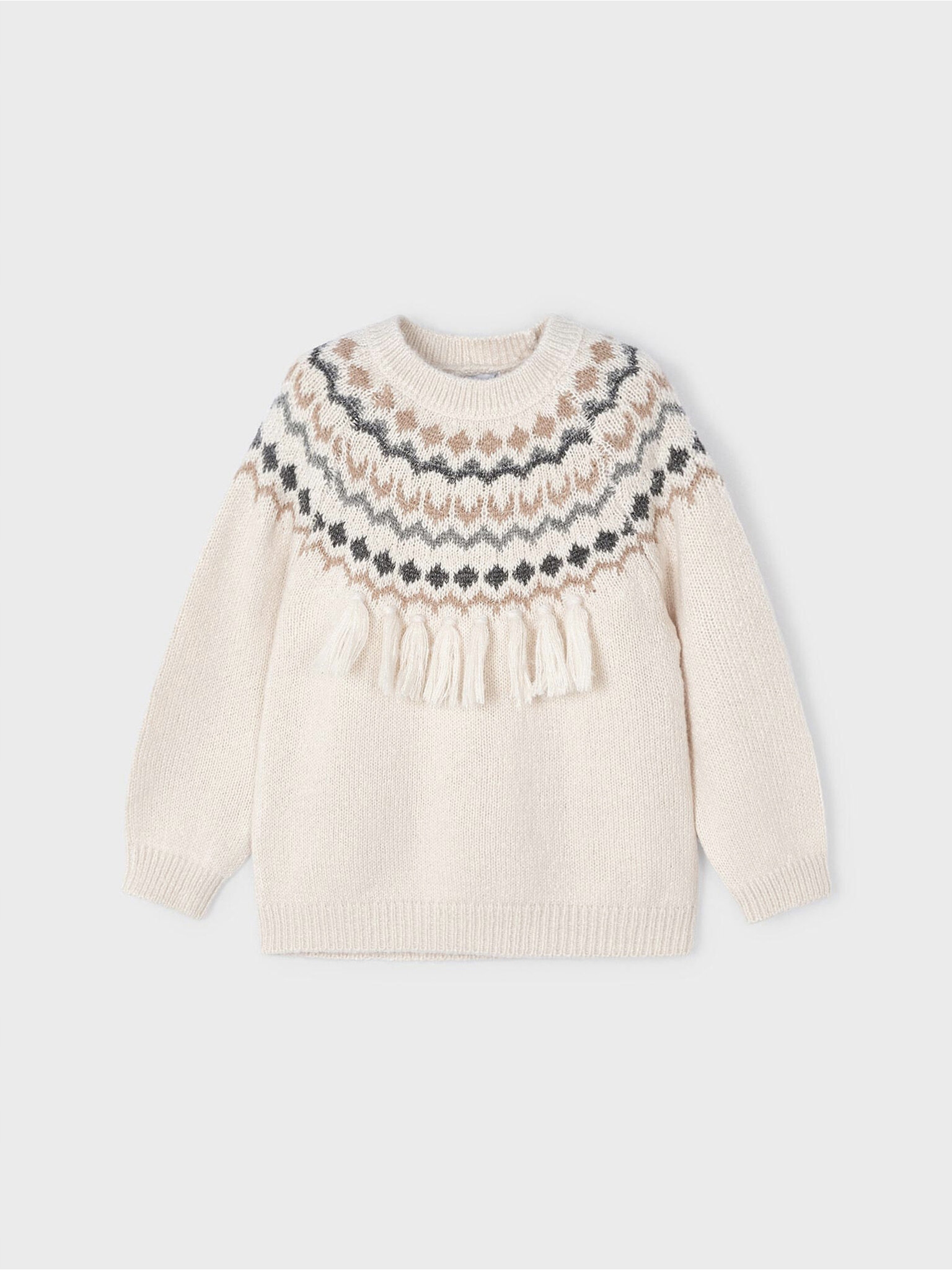 Mayoral Sweter 4.307 Écru Regular Fit