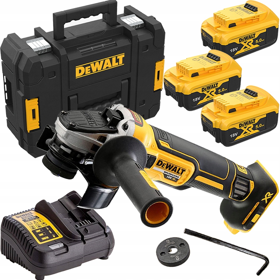 DeWalt Szlifierka kątowa 125mm DCG405P3 3x5Ah 18V