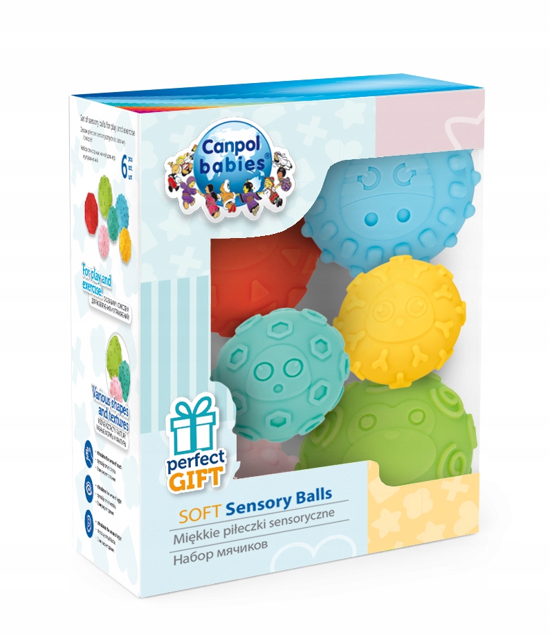 Canpol Miękkie piłeczki sensoryczne 6 sztuk, 6m+
