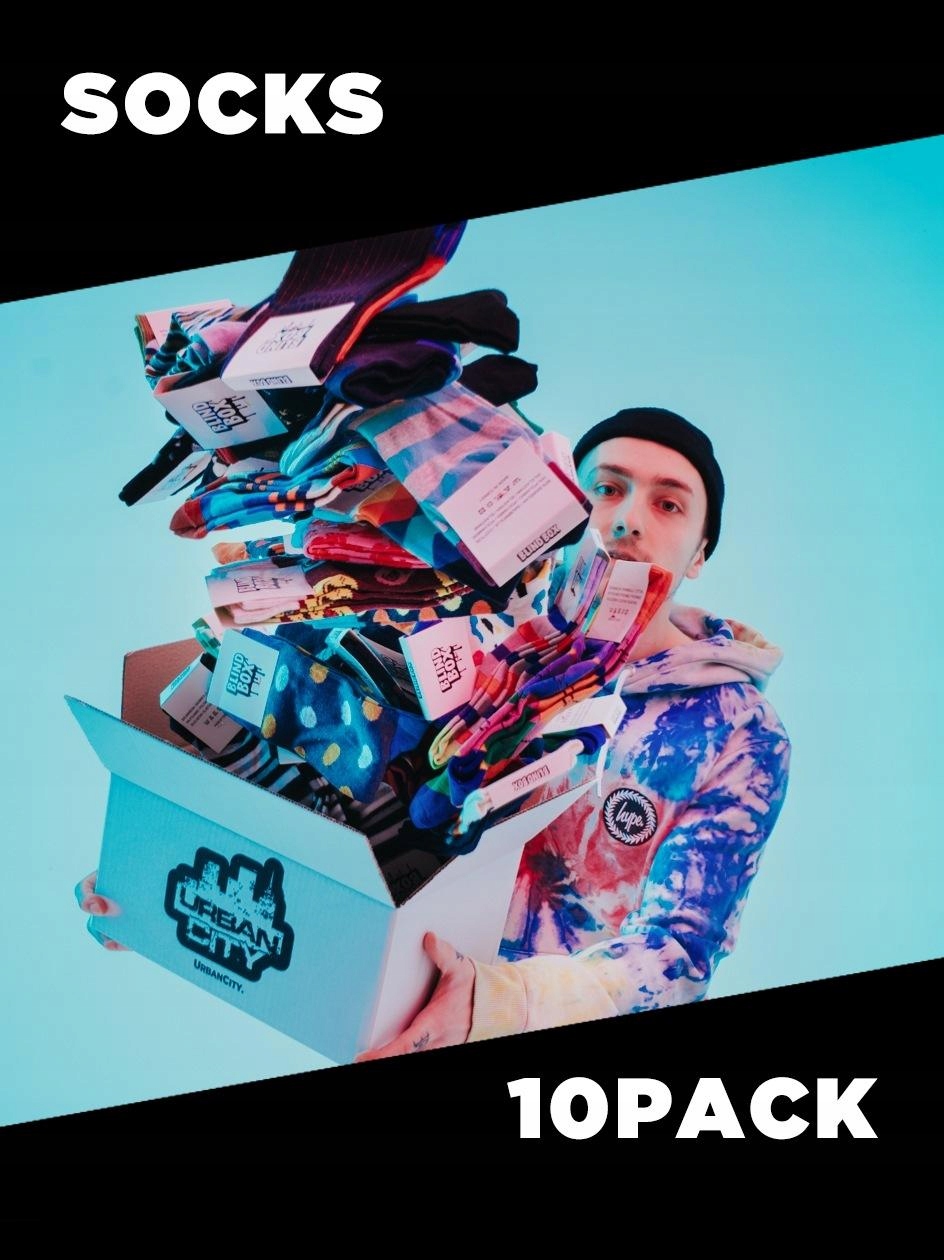 Kolorowe Skarpety 10 Par Blind Box Różne Wzory Fason skarpetki