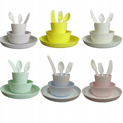 

Ikea Kalas Zastawa dziecięca 36 szt pastel