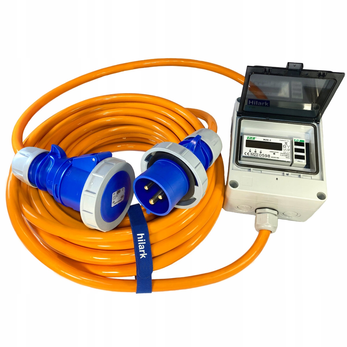 Predlžovací Kábel silového karavanu Pur H07BQ-F 5x4 počítadlo voltmeter 20 m