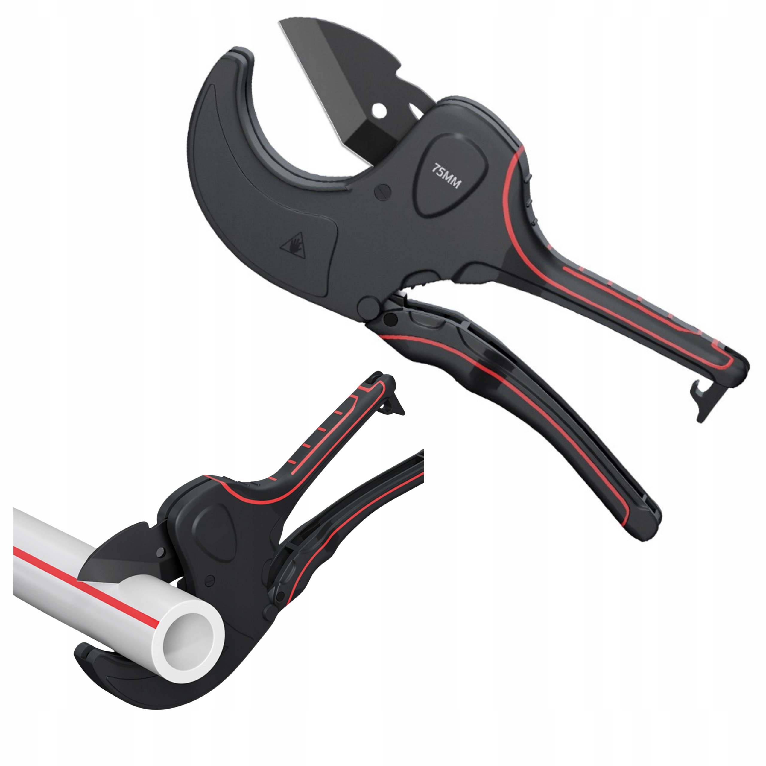 NOŻYCE NÓŻ DO CIĘCIA PVC 0-75 mm PRZECINAK DO RUR PVC PP PE PU PESZLI