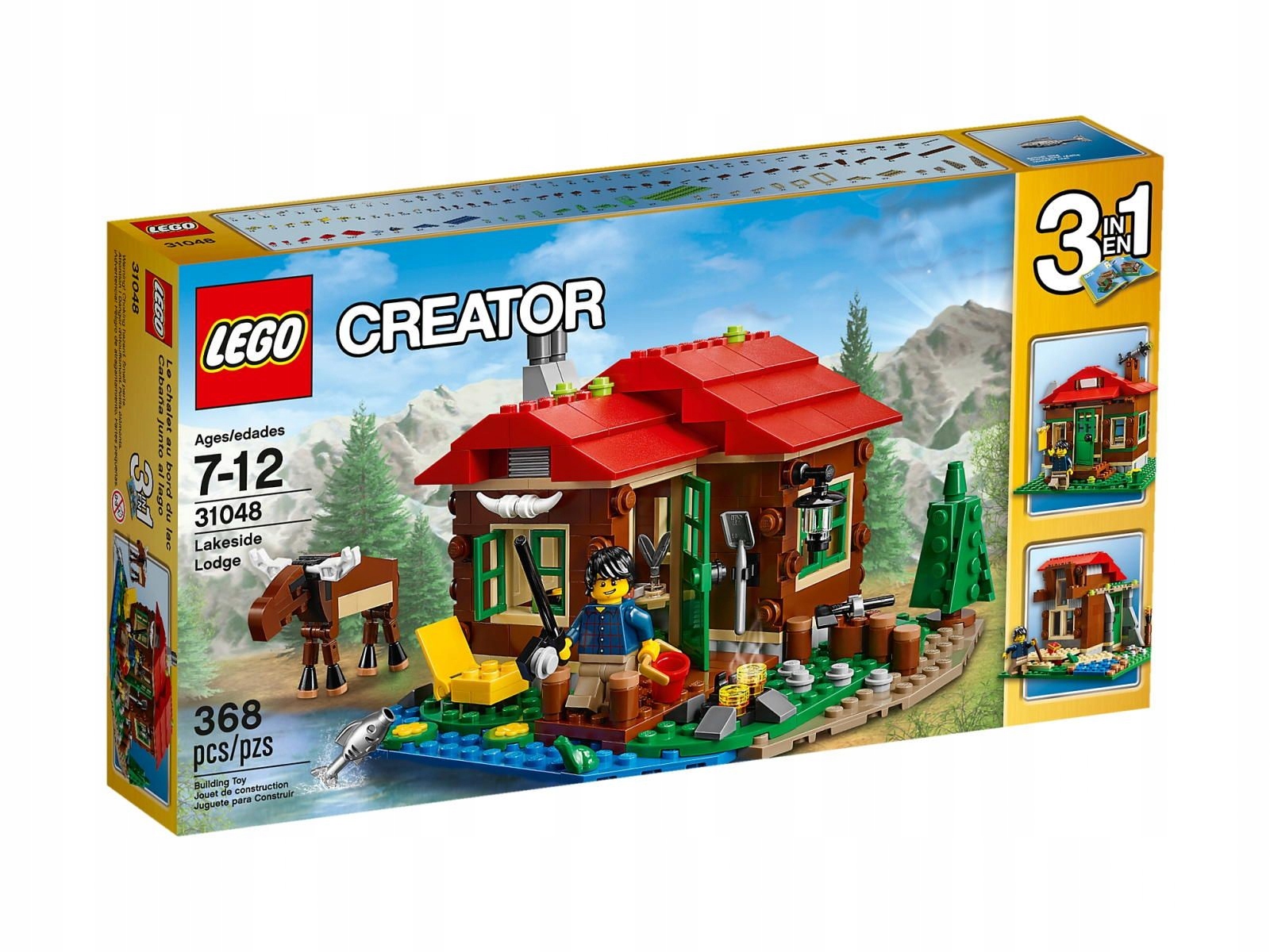 Lego 31148 Creator 3w1 Chatka nad jeziorem Łoś Obserwatorium