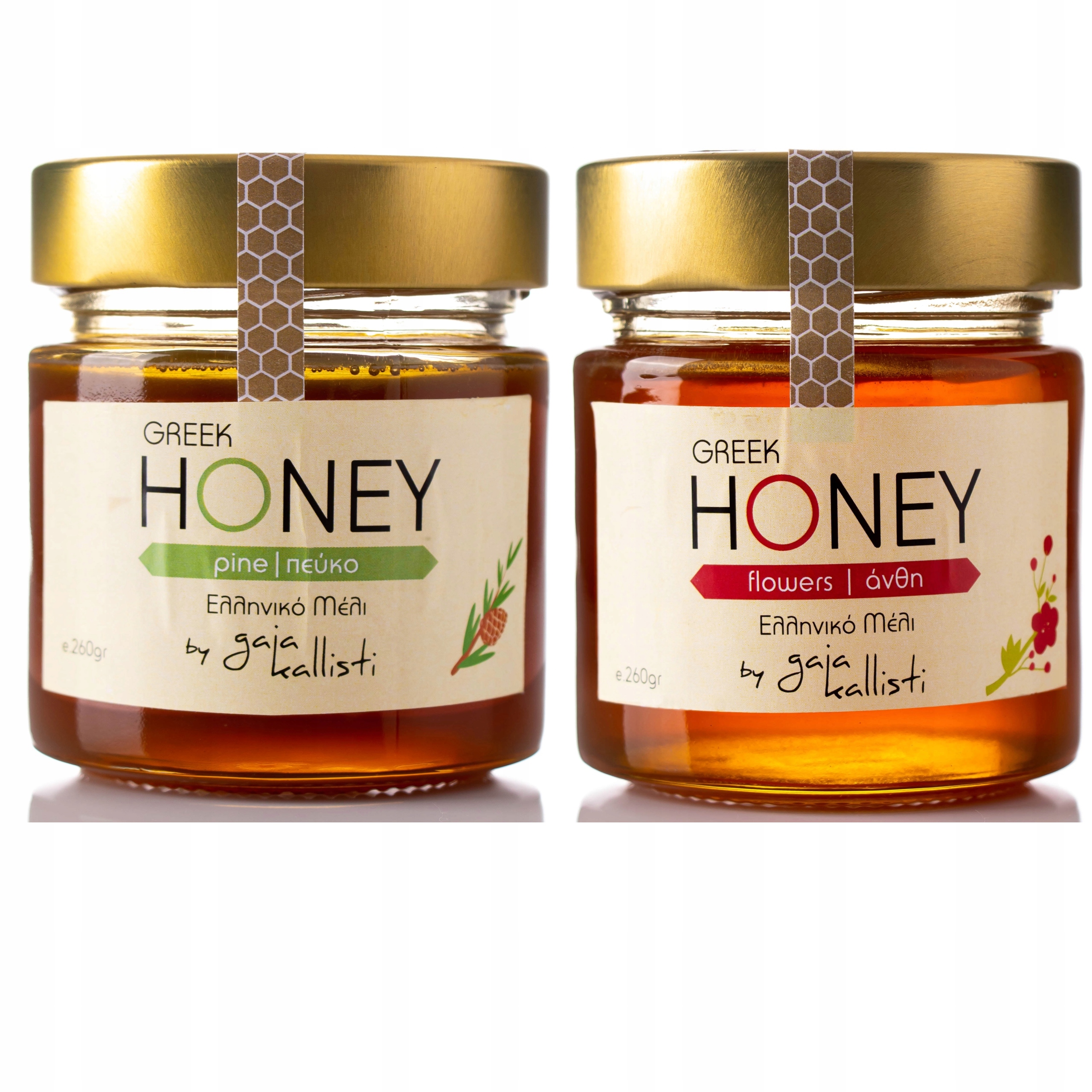 Levně Med 2x260g příchuť Borovice a květový Greek Honey med z Řecka