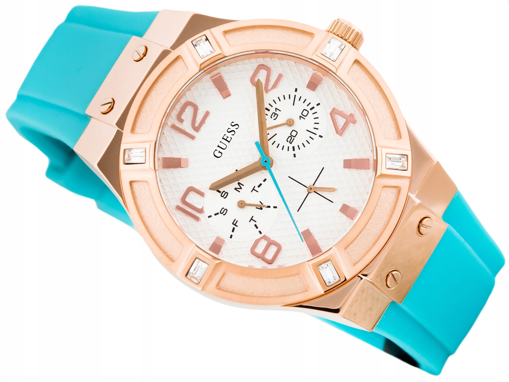 Dámské Hodinky Guess W0564L3 Růžové Zlato, Módní