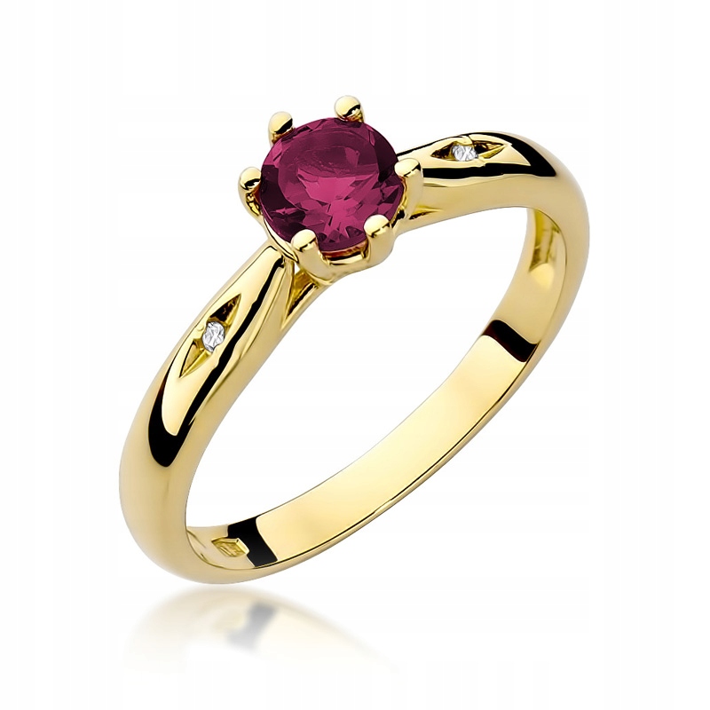 Zlatý Prstýnek 585 Rubín 0,60 ct