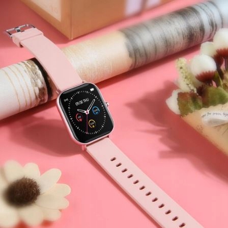 ZEGAREK SMARTWATCH P8 PULS KROKI EKG IPX7 FITNESS Kolor czarny