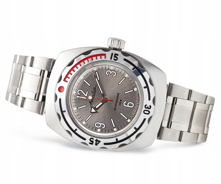 Hodinky Vostok Automatik 1967 Diver 090661 Stříbrné