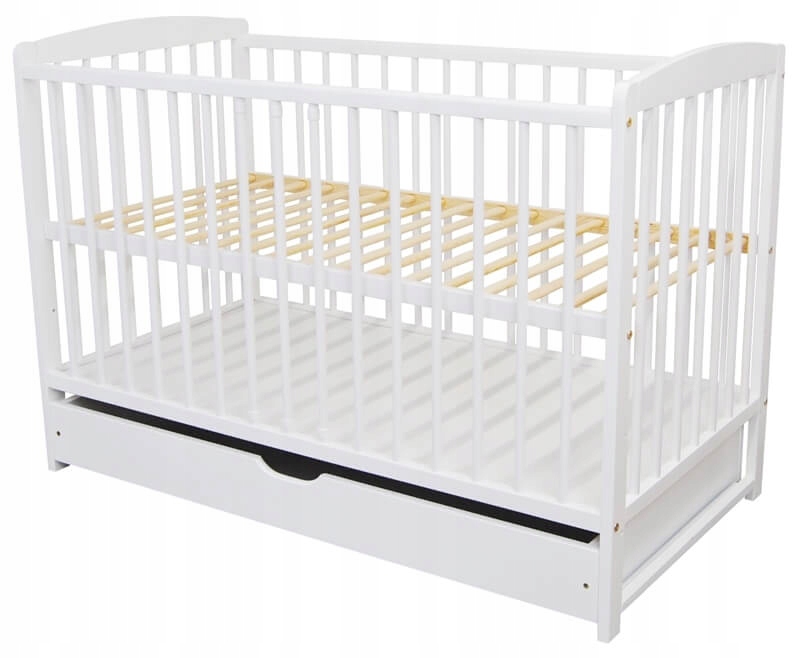 Dětská kojenecké Andrzej s zásuvkou, bílá, kryjící, vyjímatelné příčky