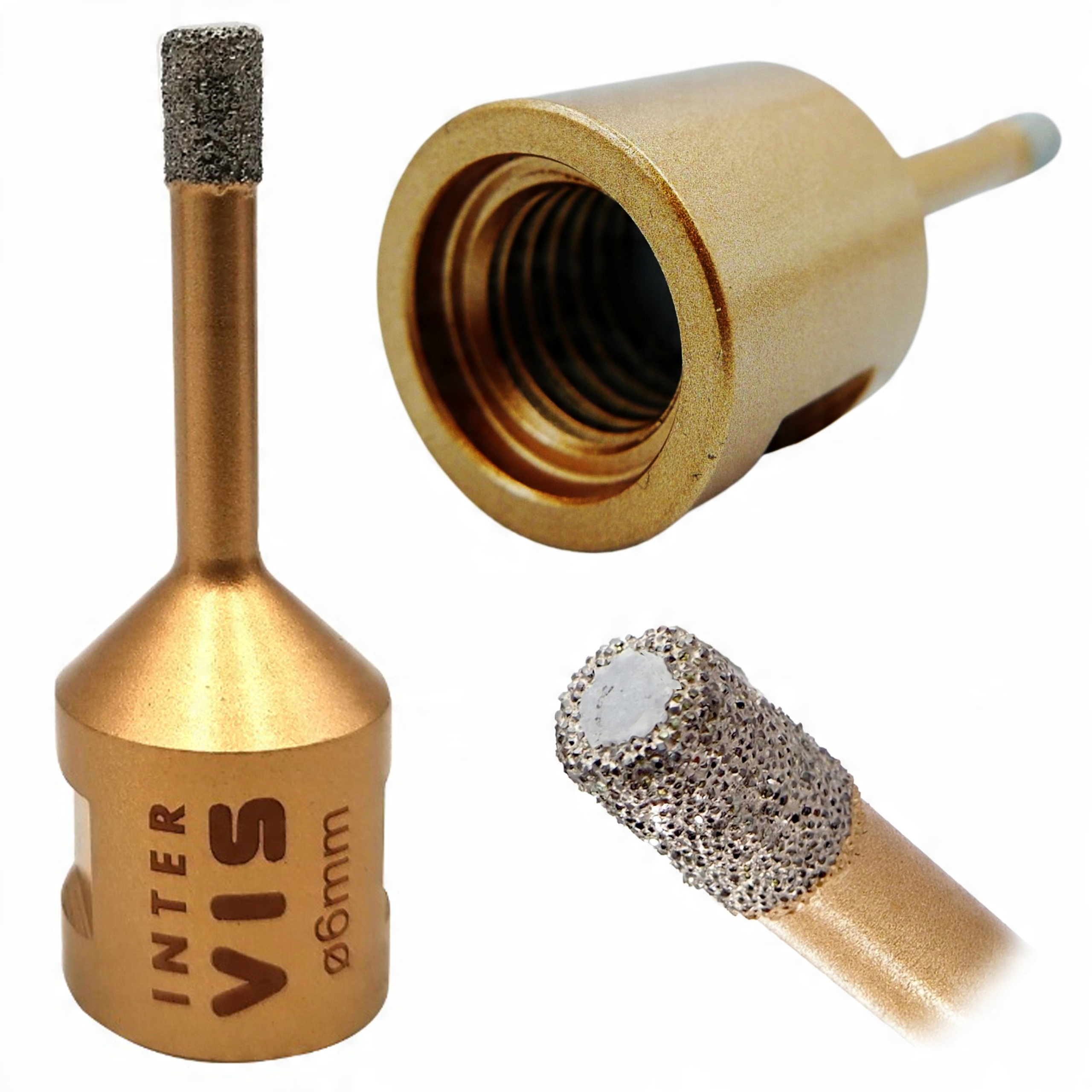 

Wiertło Diamentowe Koronka Otwornica Gres 6MM M14