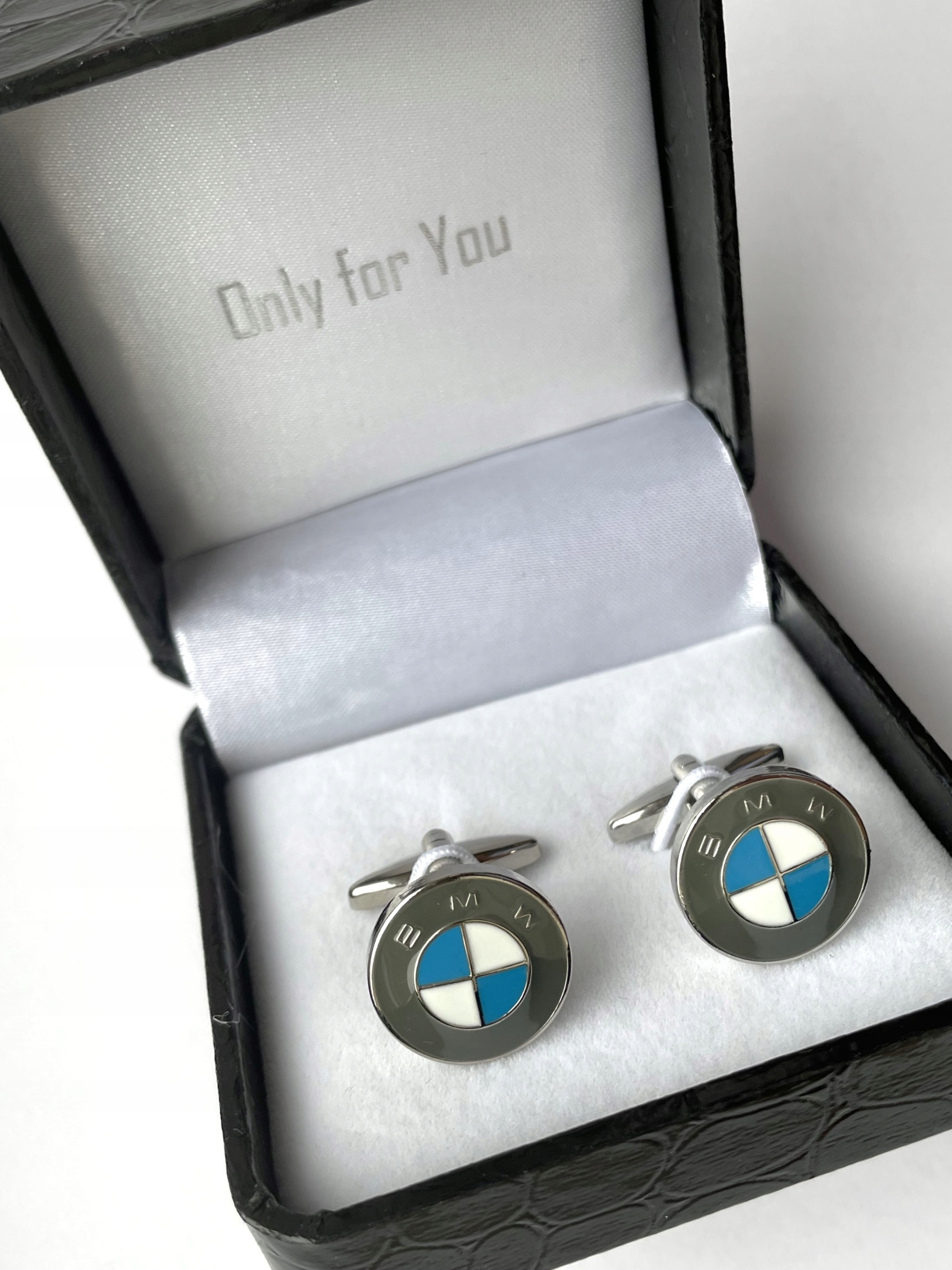 Manžetové knoflíčky Exc Šedá Emblém Bmw Grey gadget pro fanouška značky +Pouzdro