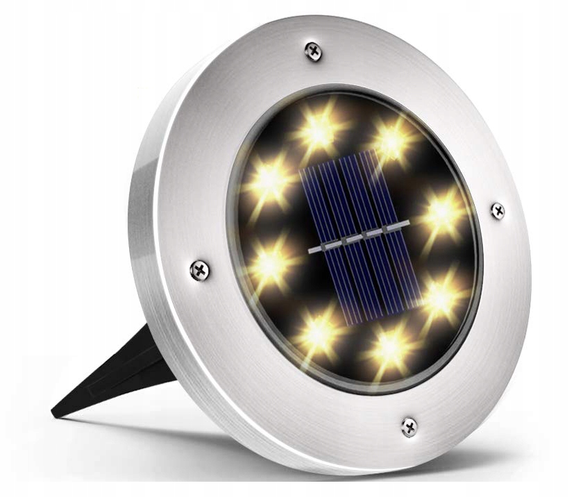 

Lampka ogrodowa Solarna Schodowa wbijana Led Zimny