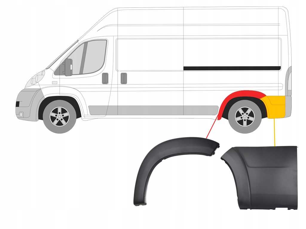 LISTWY BŁOTNIKA TYŁ LEWY SZARE DUCATO BOXER JUMPER Stan opakowania oryginalne